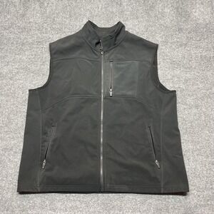 RedHead Vest Mens XL Black Softshell Fleece Lined Full Zip Outdoor Hiking